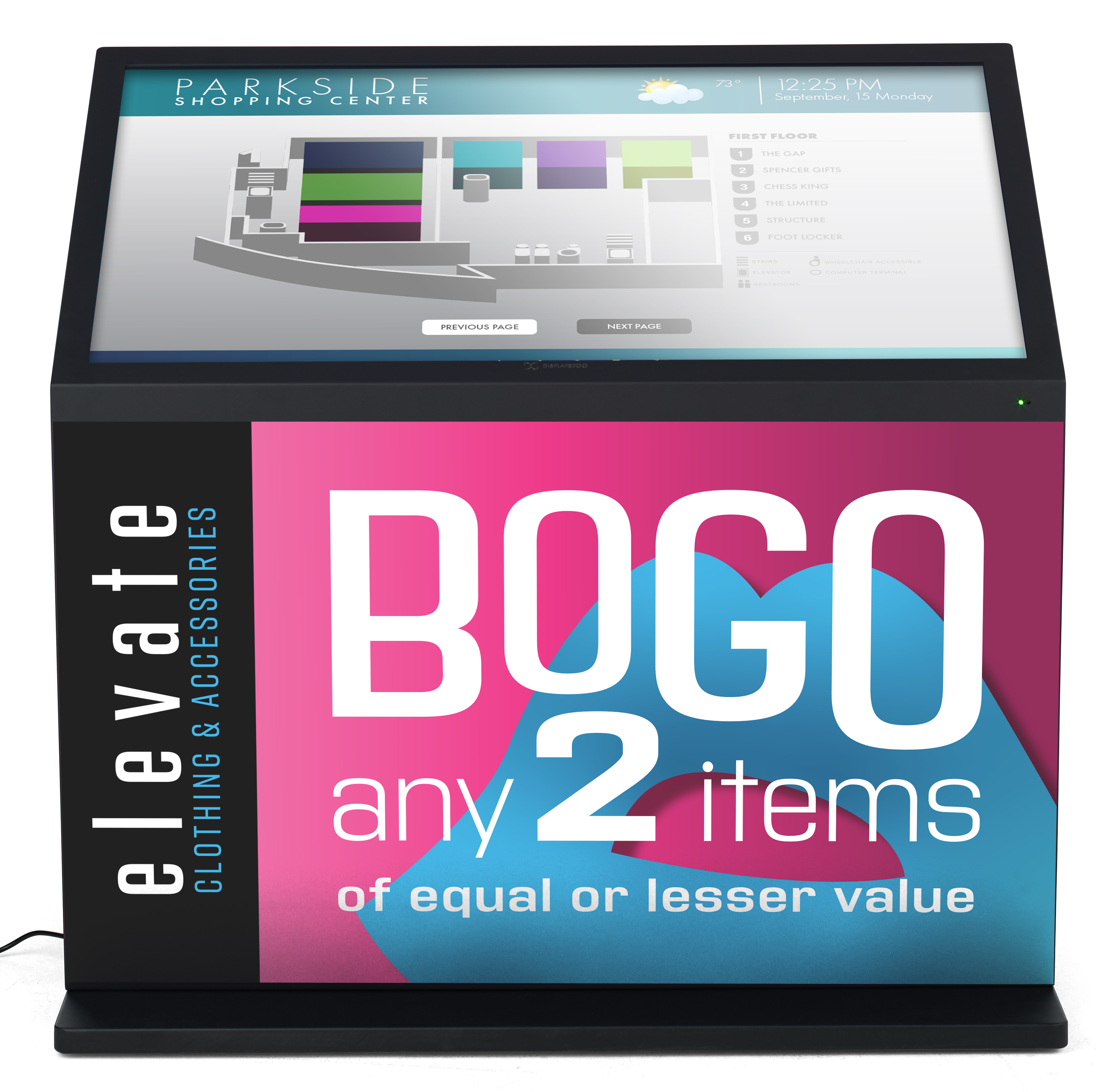 Custom Printed Magnetic Graphic for DK049CLB & DK049CLW Touch Screen Kiosk - Image 3