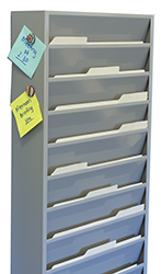 13.9 x 22.9 x 4.9 Inches CEP Heavy-Duty 5-Section Wall File CEP1540011 Black OP CEP Office Solutions