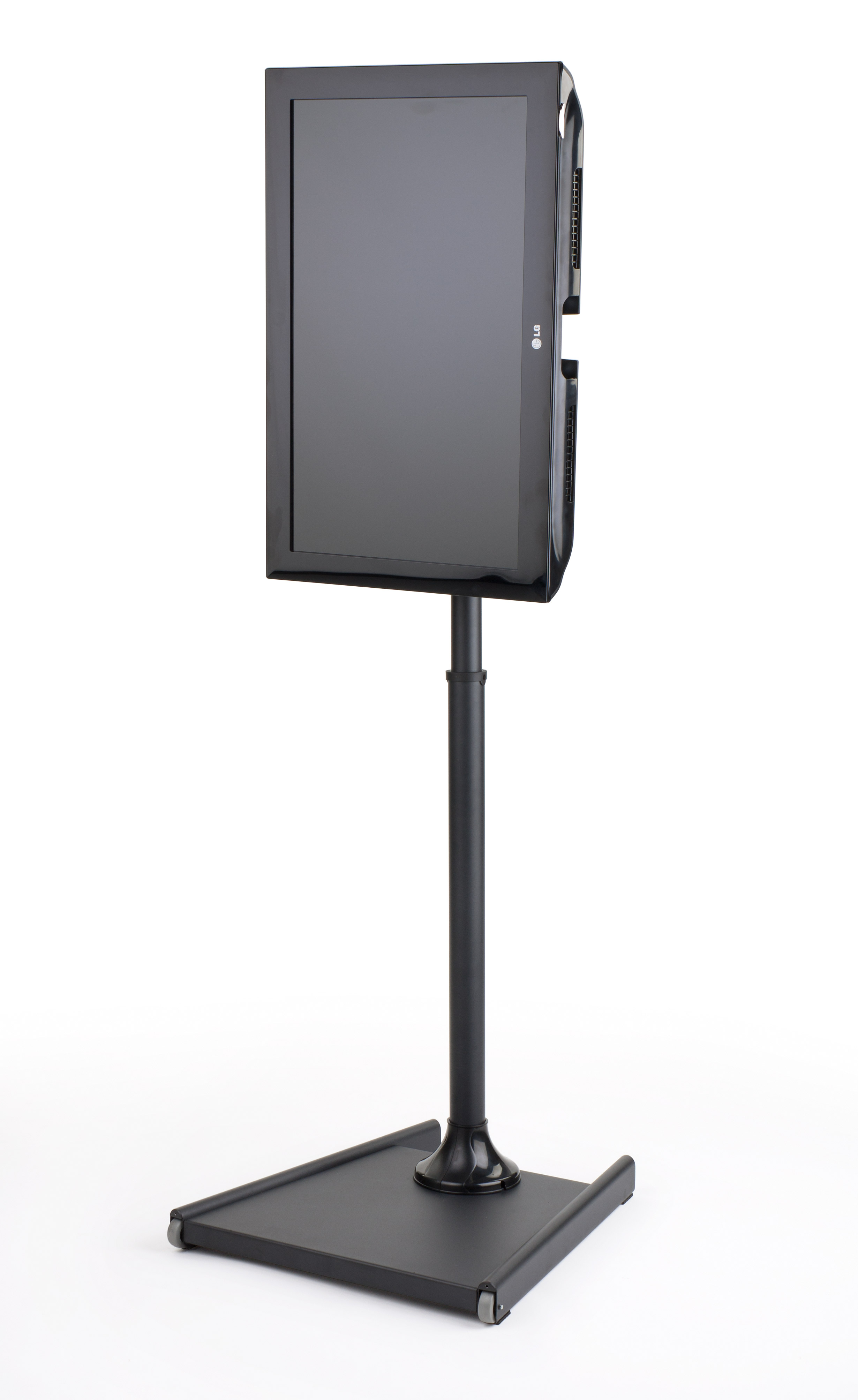TV Stand for Lobbies, Fits Monitors 32 to 47", Height-Adjustable, Tilting - Black - Image 3
