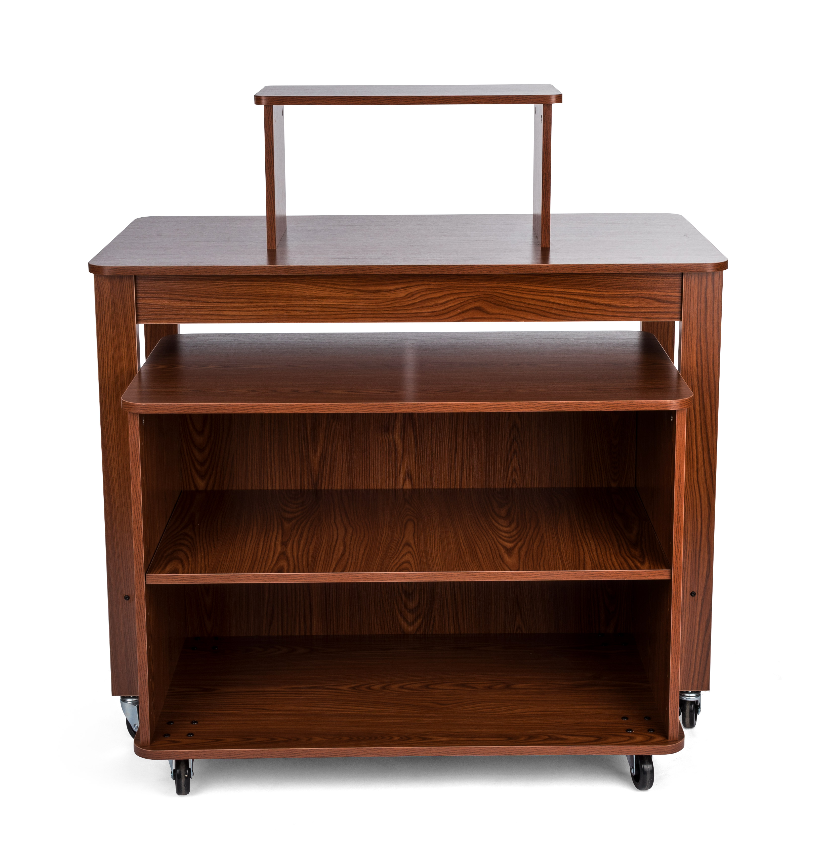 Nested Table Display Shelves | Two-Piece Set w/ Brown Finish | Displays2Go