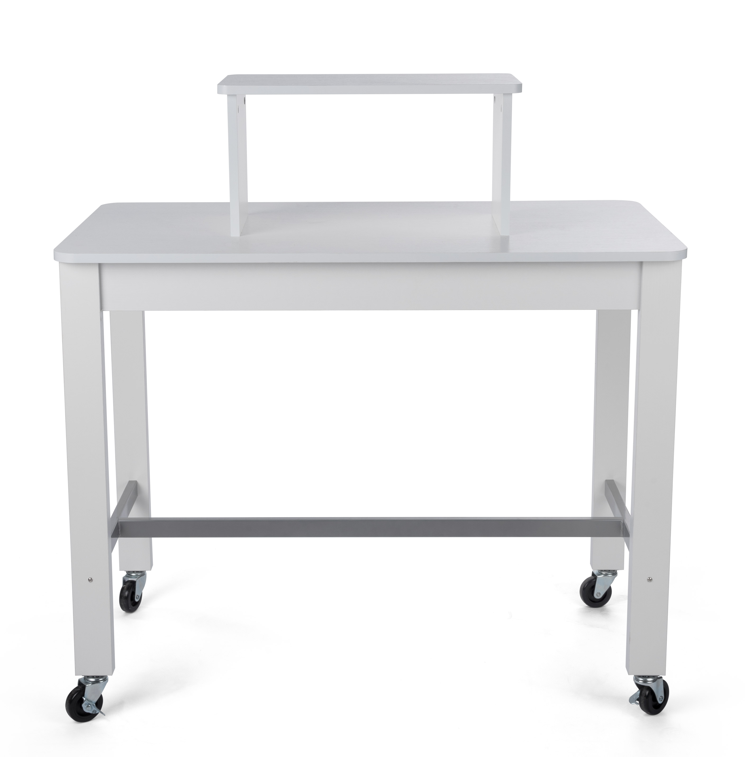 2-Tier White Nesting Display Table | Raised Topper | Displays2Go