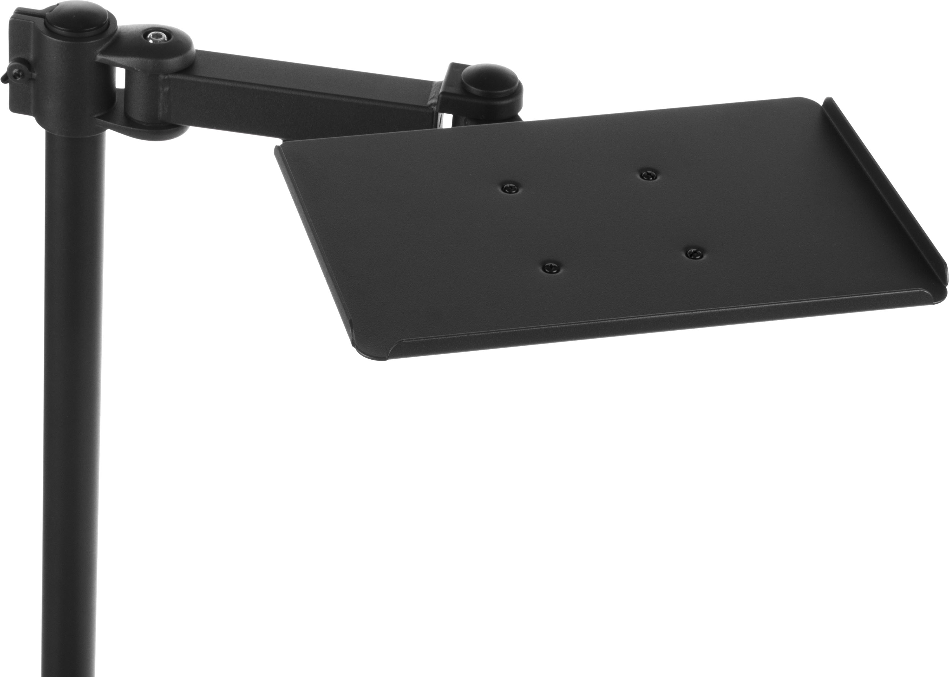 TV Stand with 28” AV Shelf & Camera Tray, Fits Monitors 37” to 70”, Tilting - Black - Image 6