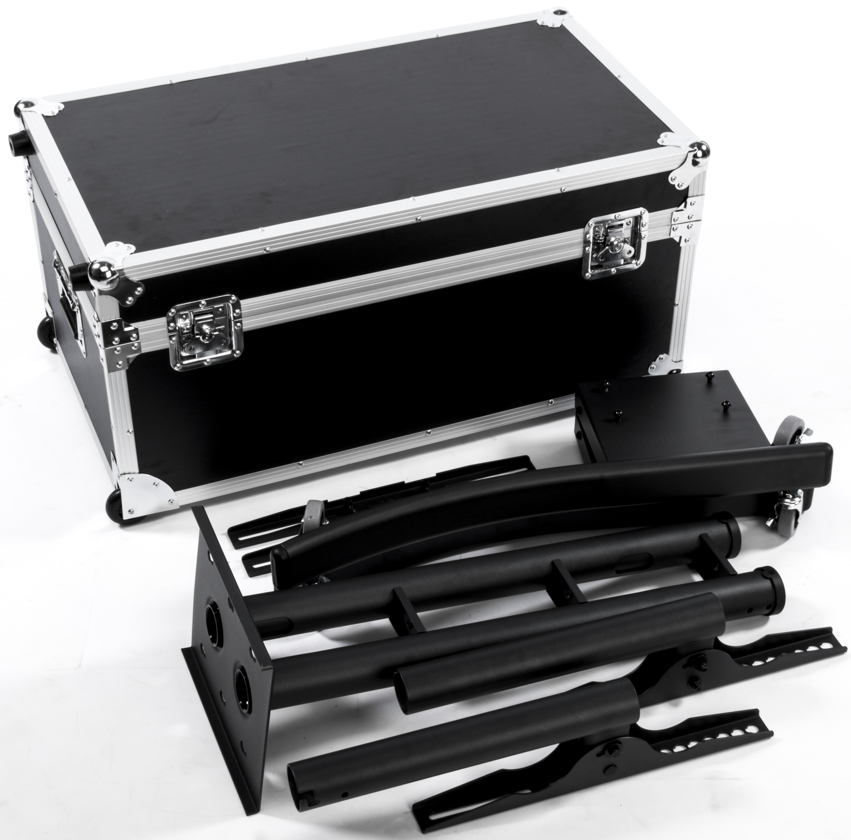 TV Stand w/ Wheels, Fits Monitors 32”-65”, Collapsible w/ Travel Case – Black - Image 6