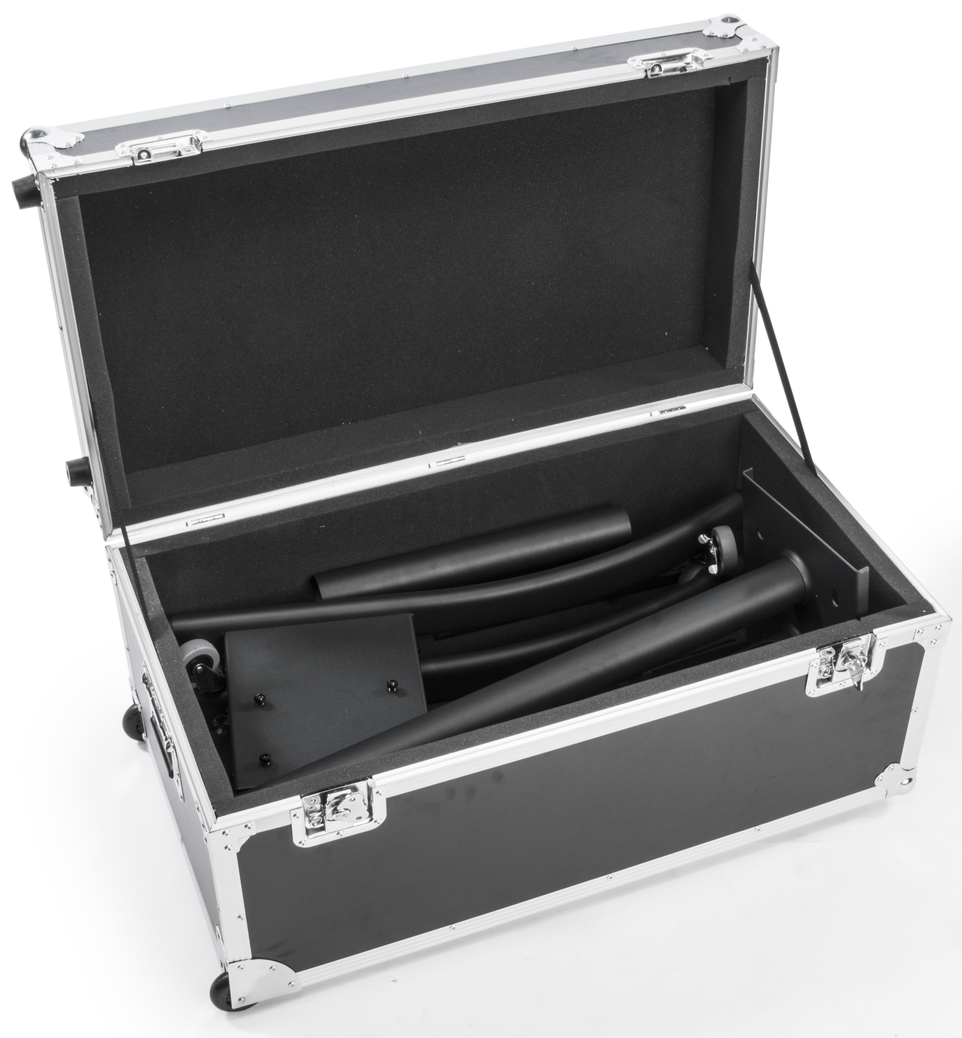 TV Stand w/ Wheels, Fits Monitors 32”-65”, Collapsible w/ Travel Case – Black - Image 7