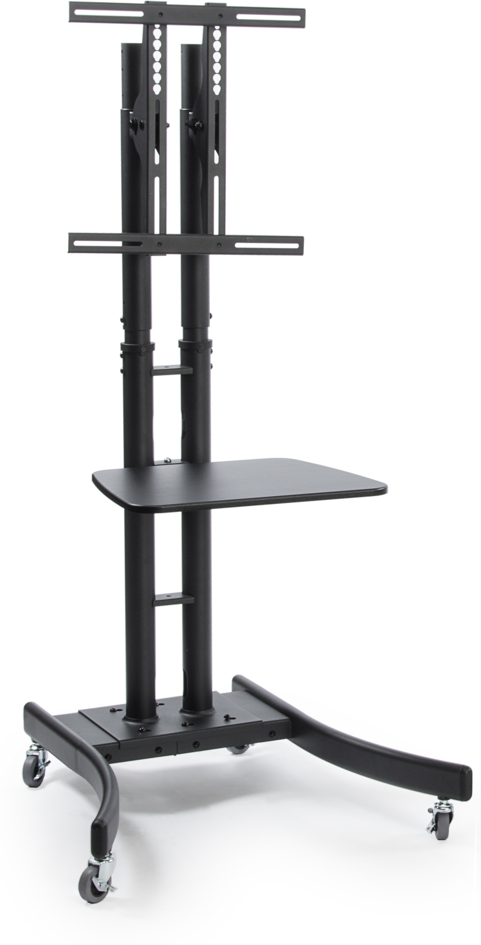 TV Stand w/ Shelf Fits Monitors 32”to 65”, Knockdown w/ Travel Case – Black - Image 2