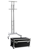 Silver Portable TV Stand with Case