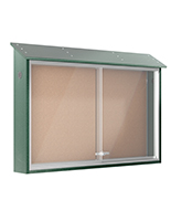 Outdoor bulletin board with a common size of 45 inches by 36 inches