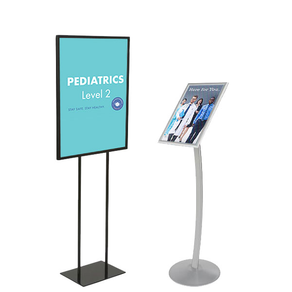 Freestanding sign and poster holders