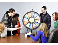 Prize wheels are a great way to engage with employees