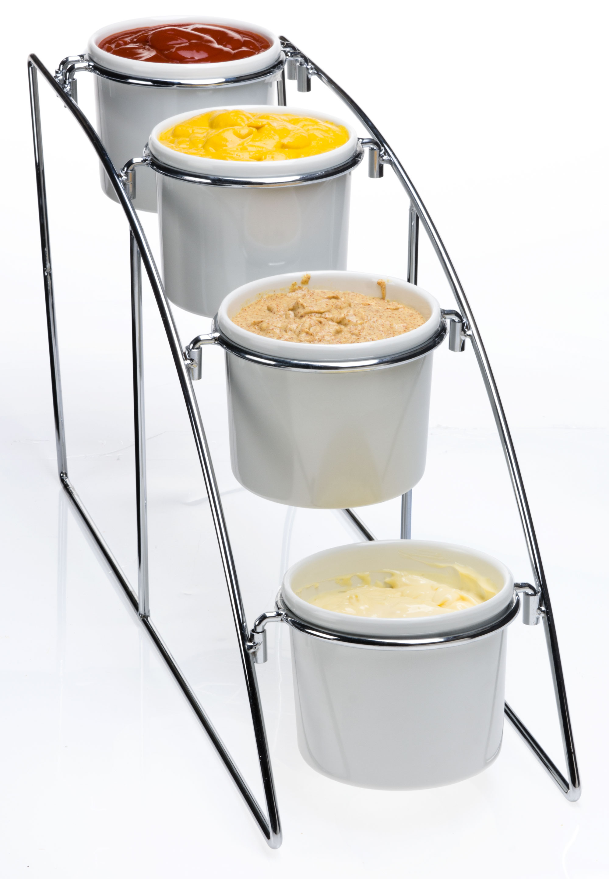 (4) Dish Buffet Display Stand - For Condiments & Toppings | Displays2Go