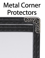 This Menu Cover has Metal Corner Protectors