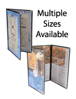 These Menu Covers hold different sized sheets