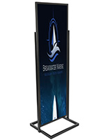 Double Sided Black 22" x 69" Poster Stand