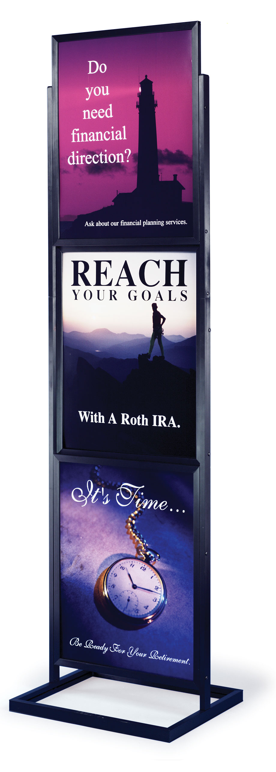 22 x 28 Triple Tiered Poster Stand | Double Sided | Displays2Go