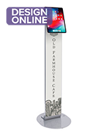 Magnetic tablet kiosk stand with steel base