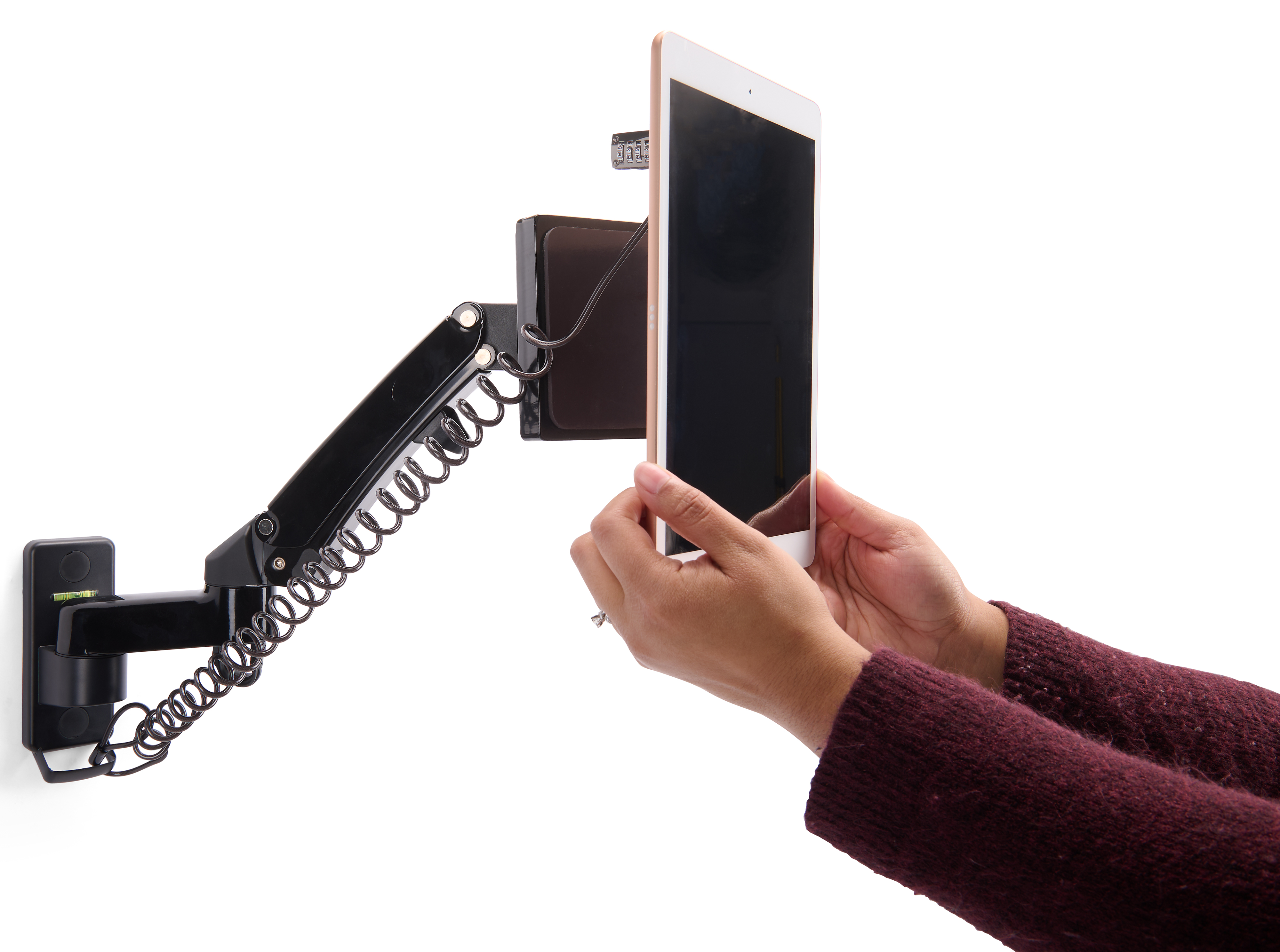 Magnetic Tablet Wall Mount with Cable Lock, Universal Compatibility – Black or Silver - Image 4