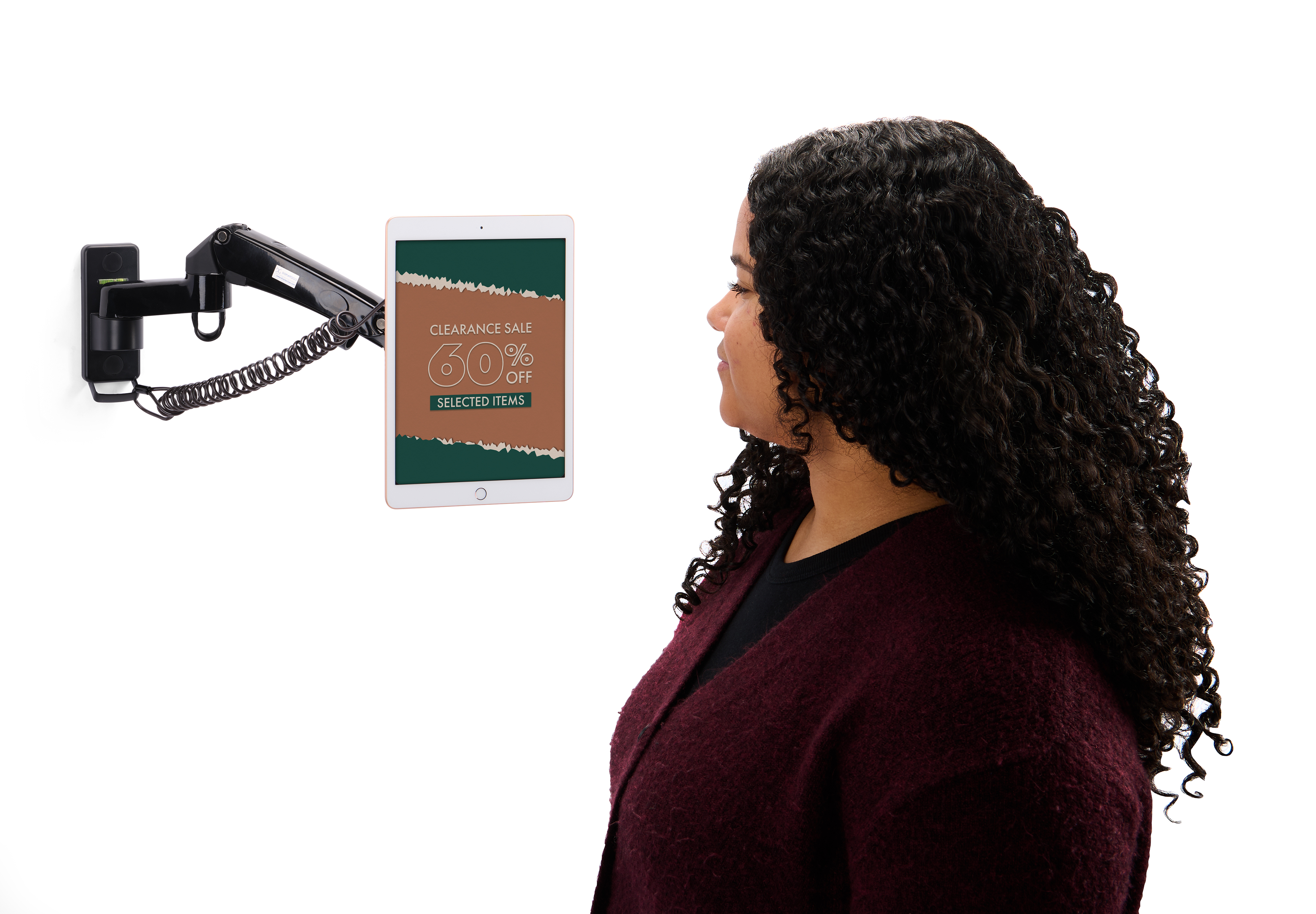 Magnetic Tablet Wall Mount with Cable Lock, Universal Compatibility – Black or Silver - Image 5