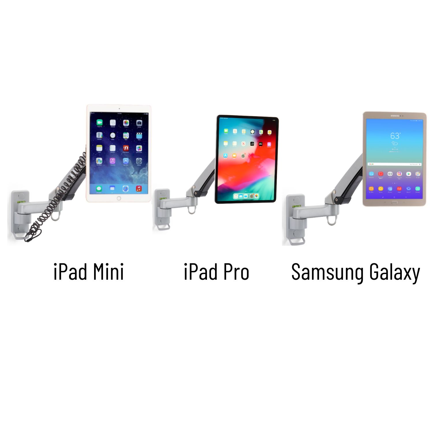 Magnetic Tablet Wall Mount with Cable Lock, Universal Compatibility – Black or Silver - Image 8