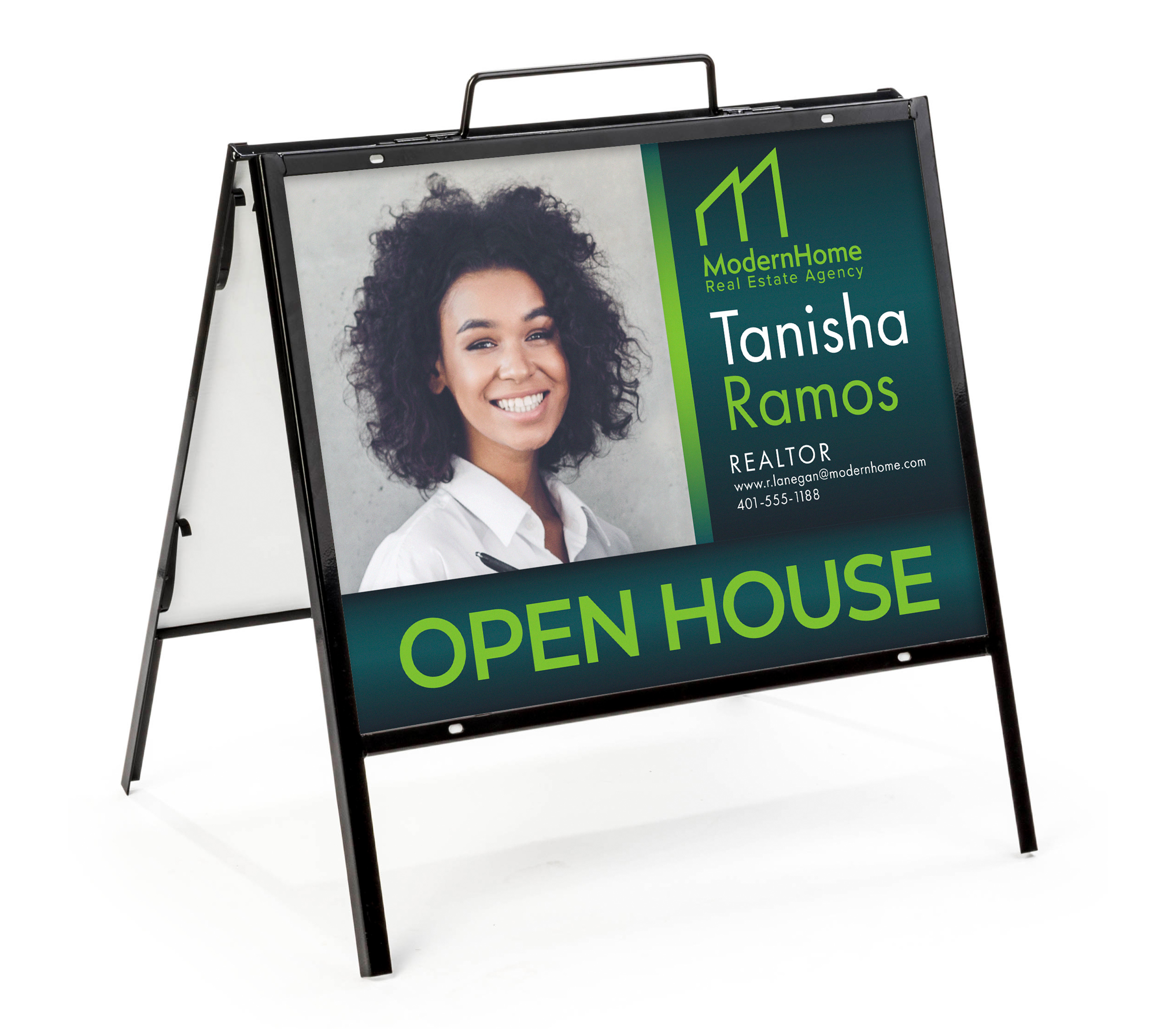 Real Estate A-Frame | Two Sided Black Sign | Displays2go