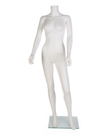 Headless Female Mannequin with Tempered Glass Base