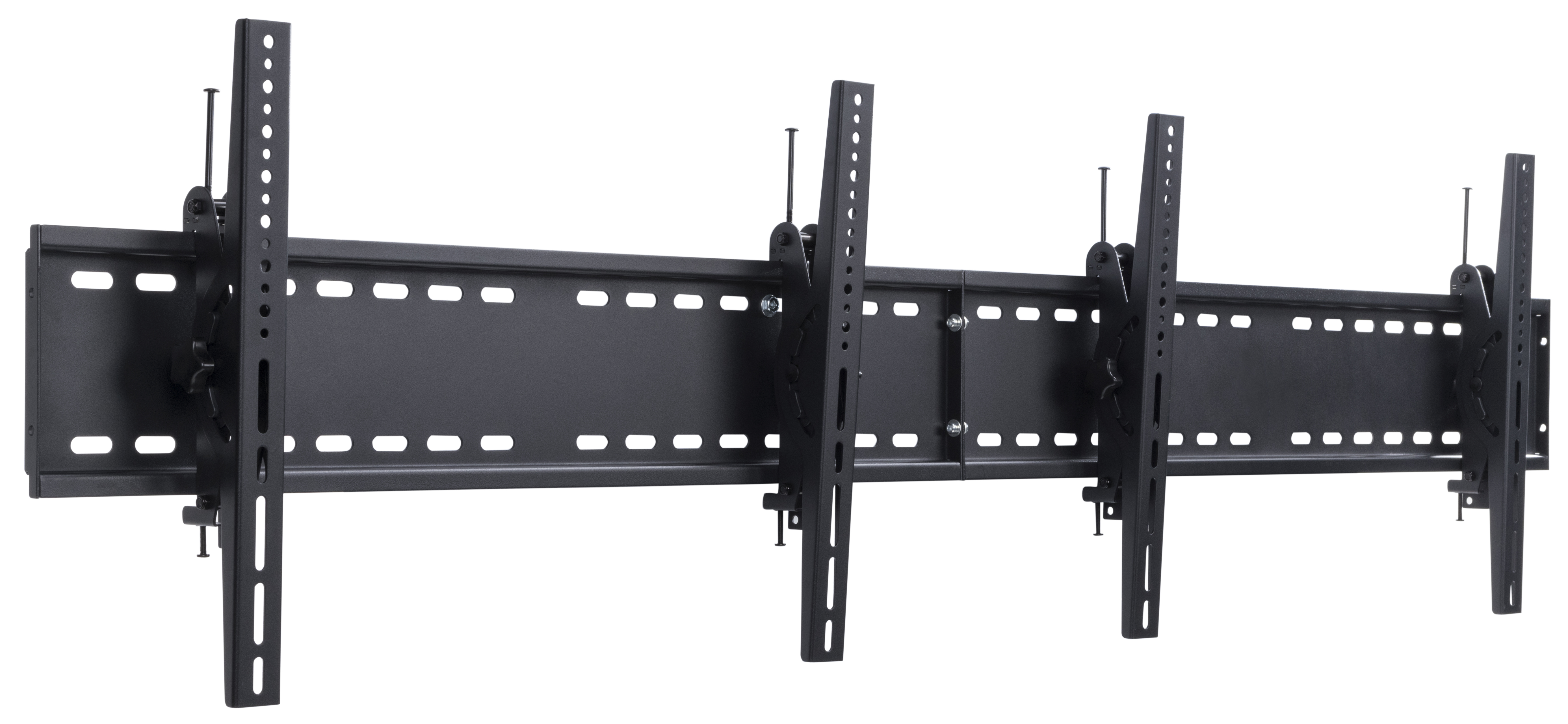 Video Wall Mount for (2) 30" - 60" TV Screens, Tilting Bracket - Black - Image 3