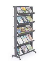 Mobile Literature Holder with Wheels