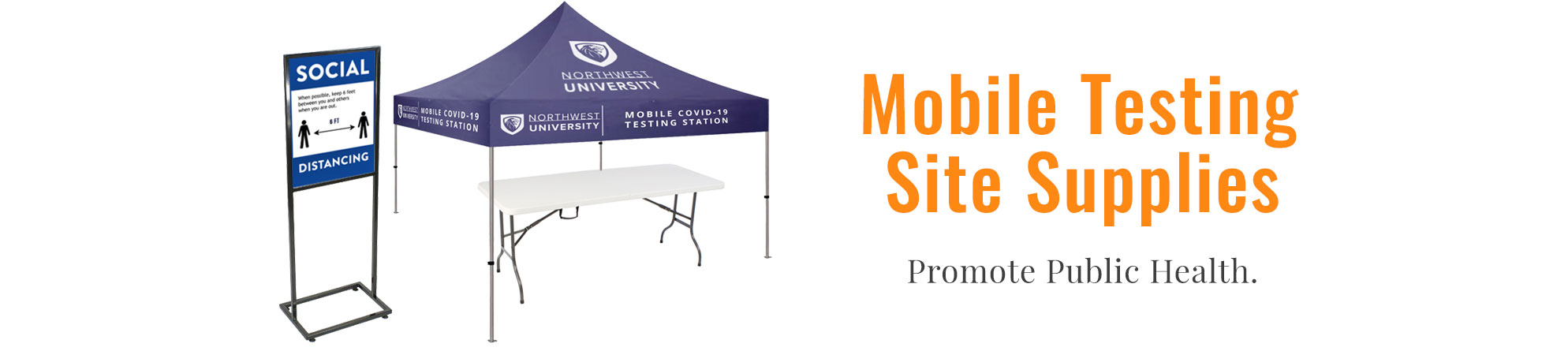 Mobile testing site supplies for public COVID-19 screenings