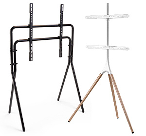 Modern TV stands in steel and wood designs