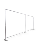 20' modular backwall - hardware only with feet for added stability