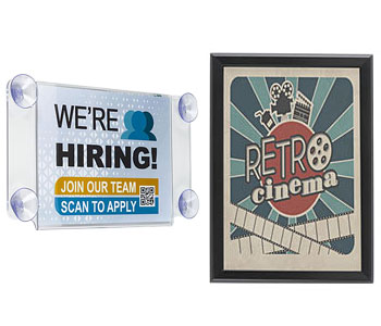 Mounted poster and sign holders