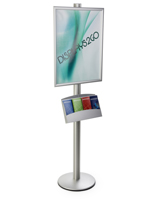 22x28 Dual Frame Stand with Pamphlet Pockets, Height Adjustable Accessories