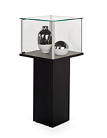 Pedestal showcase with a sleek modern square design