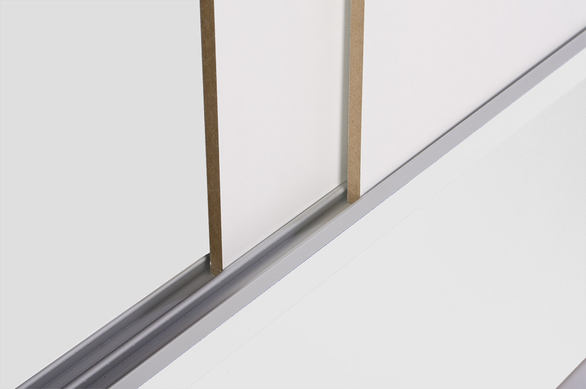 4’ Display Counter w/ White Finish, Adjustable Tempered Glass Shelf & Sliding Doors - Image 4