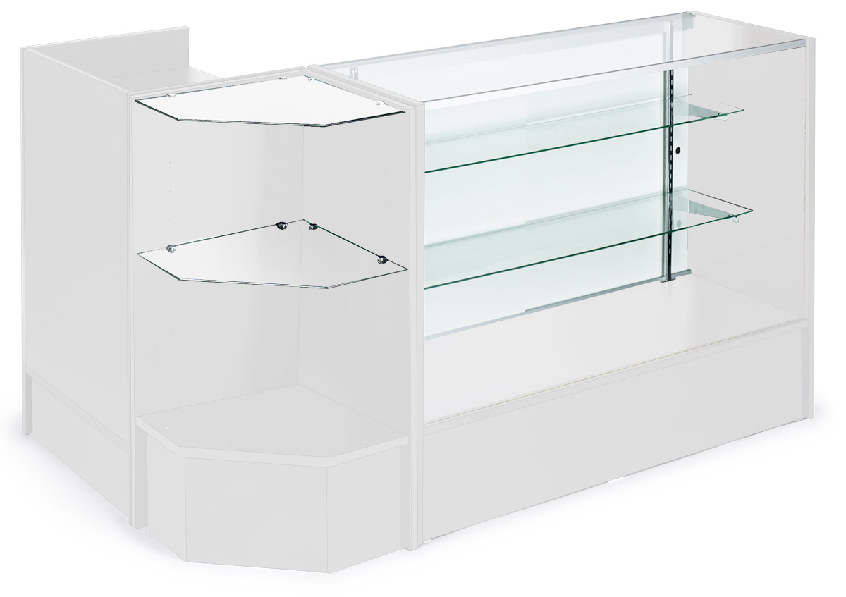 Corner Retail Display | Adjustable Shelves | Displays2Go
