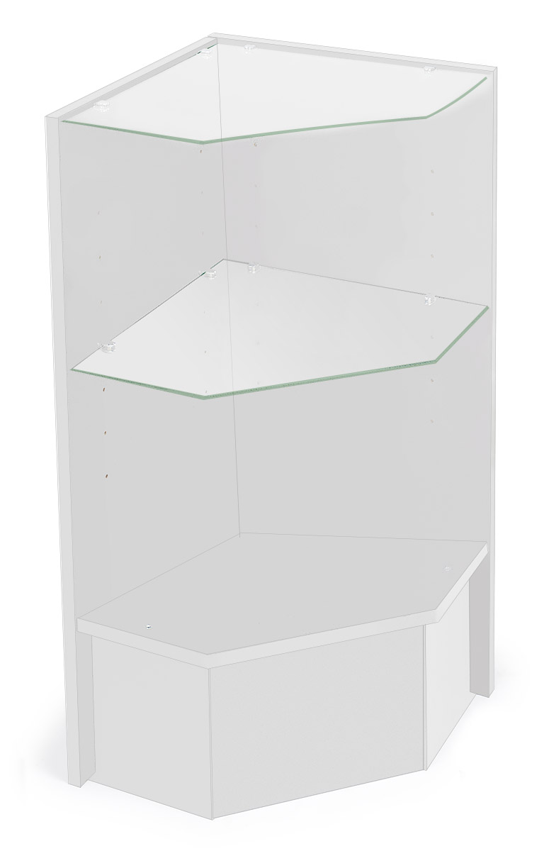VANILLA ディスプレイ Corner Retail Display | Adjustable Shelves | Displays2Go