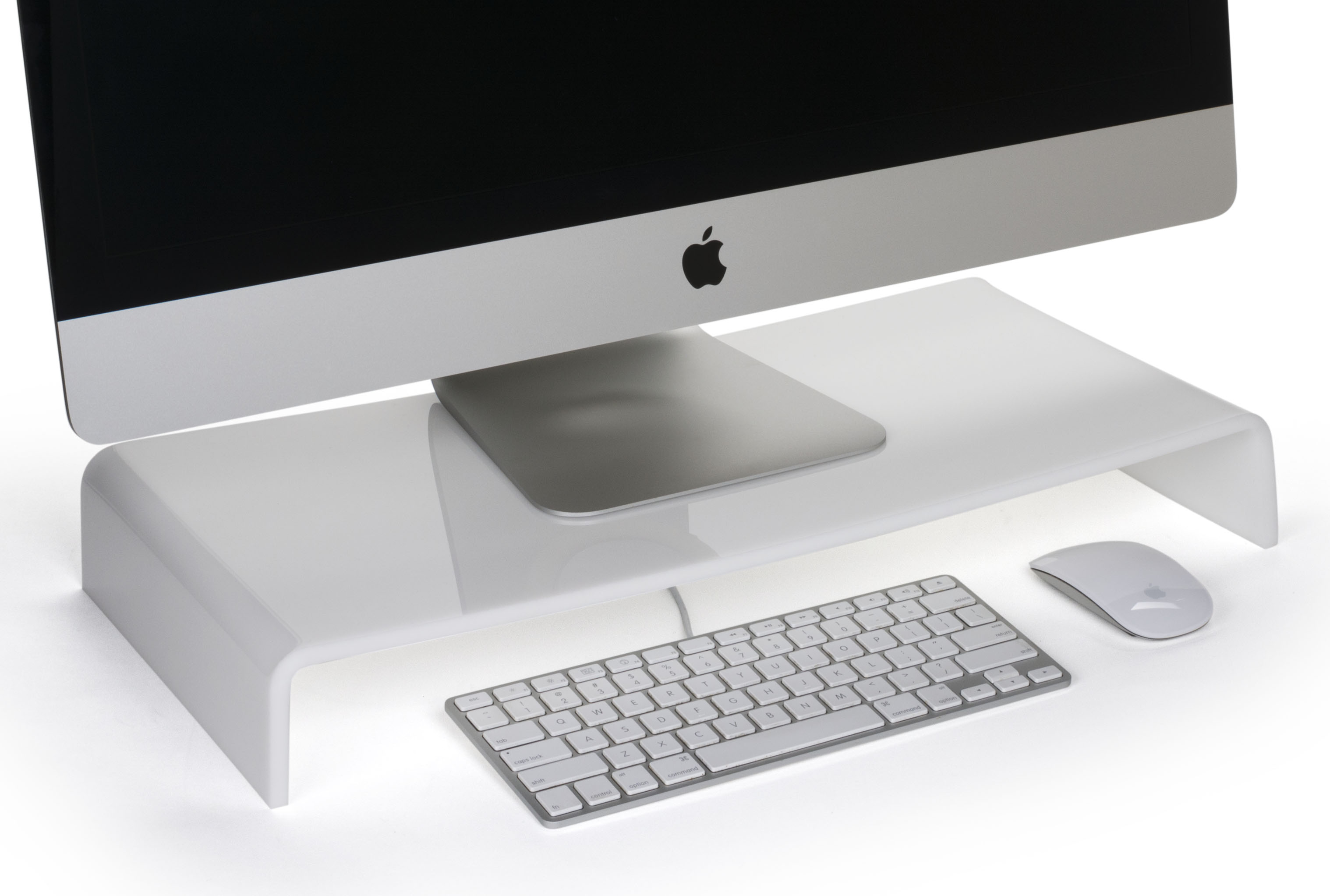 Acrylic Monitor Riser | Keyboard Storage Space | Displays2Go
