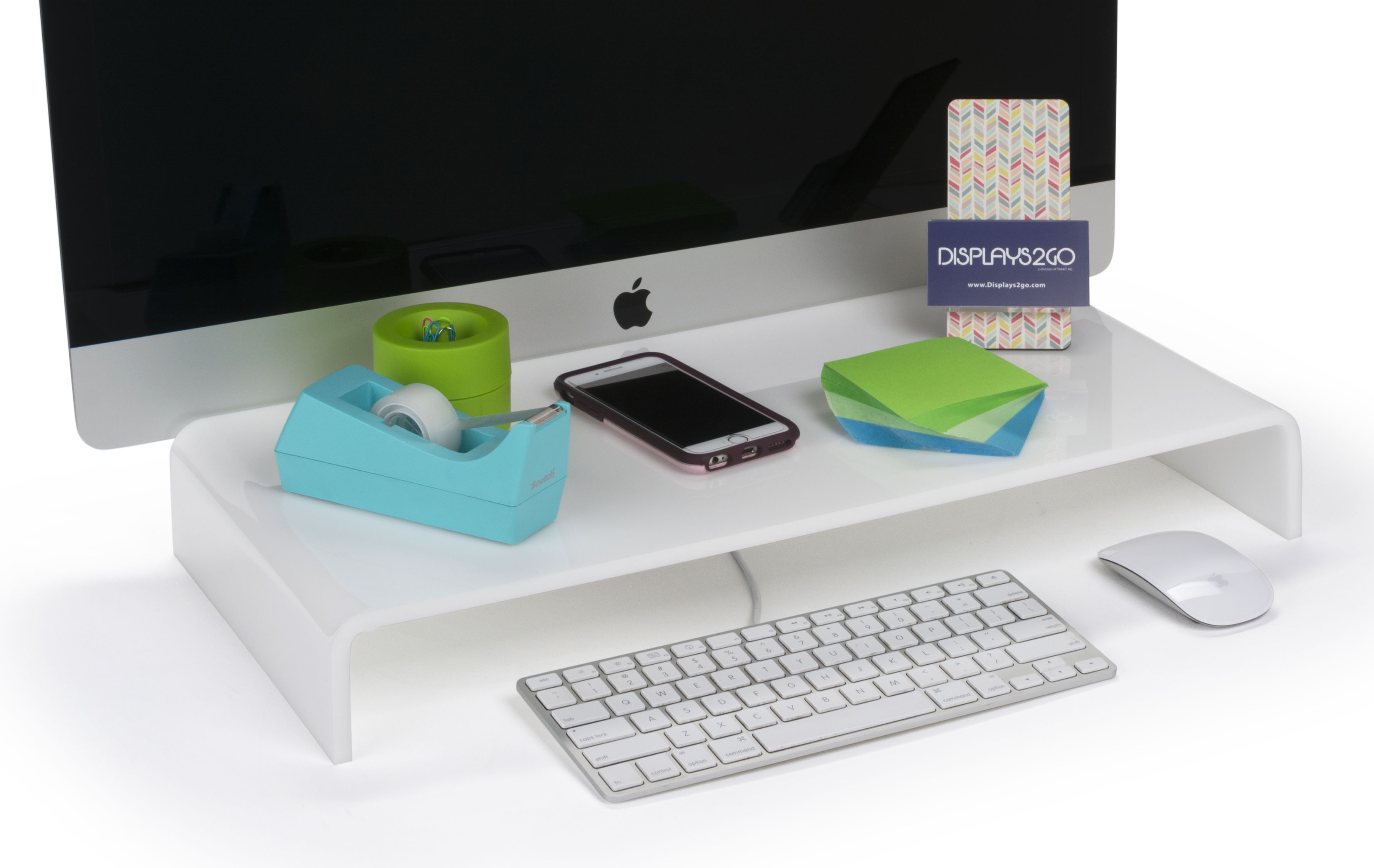 Acrylic Monitor Riser | Keyboard Storage Space | Displays2Go