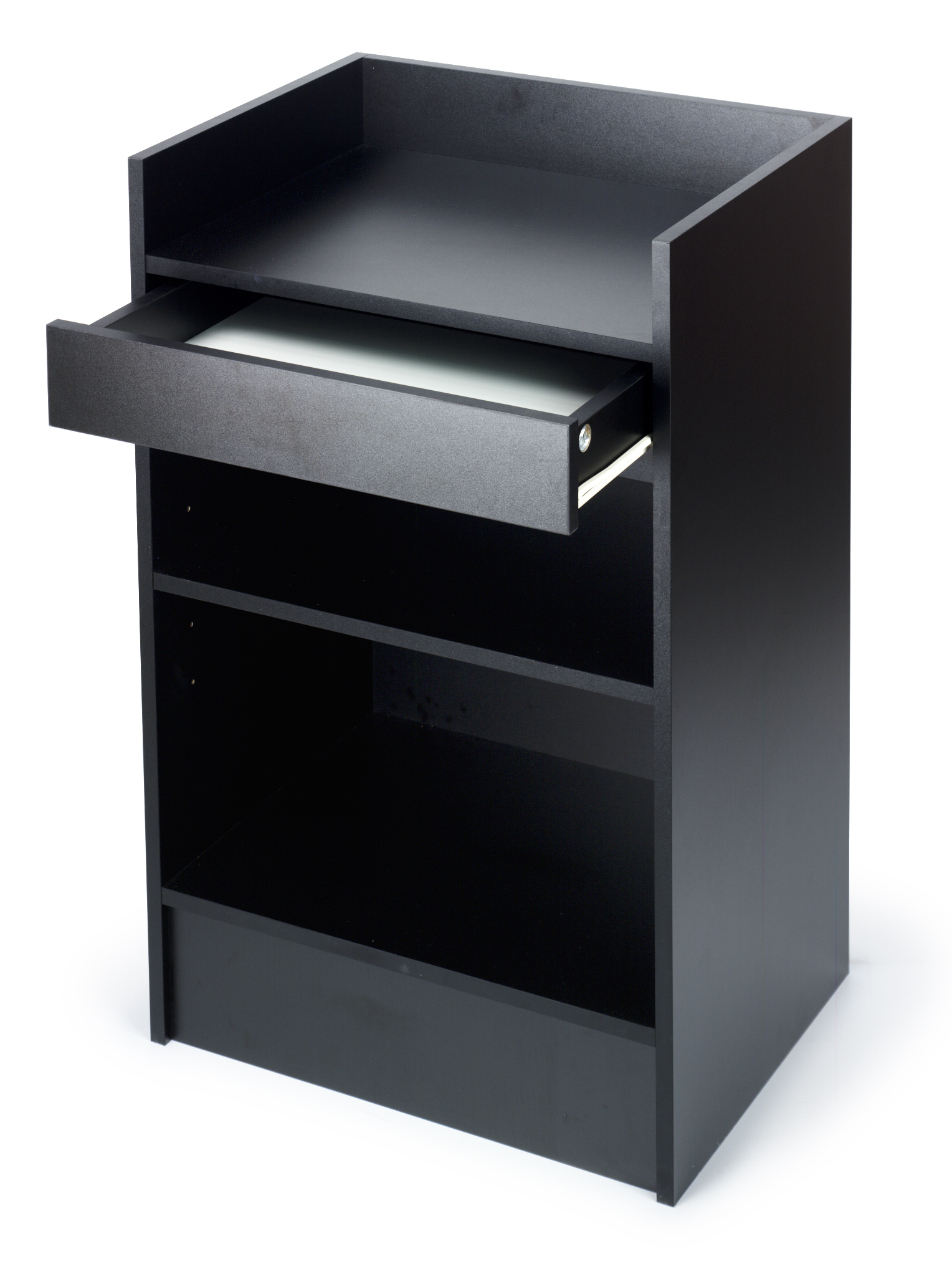 Black Cash Wrap w/ 3 Adjustable Storage Shelves - Image 2