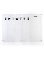 Frameless oversized calendar dry erase board