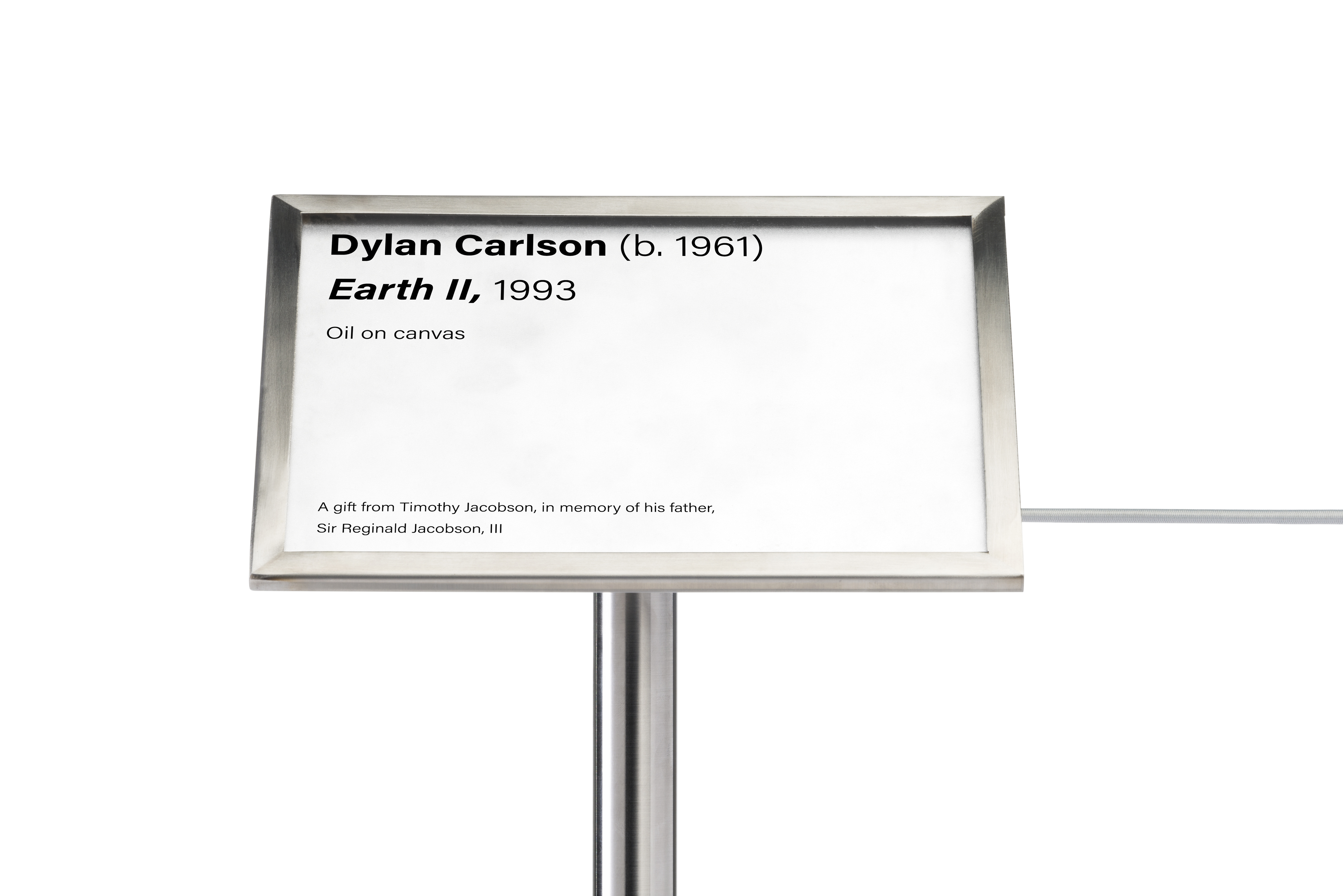 Museum Label Rails Museum Barrier Label Holder | 45-Degree 6 x 8.5 Silver Sign Frame ...