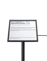 8.5 x 11 Black letter-size exhibit barrier signage