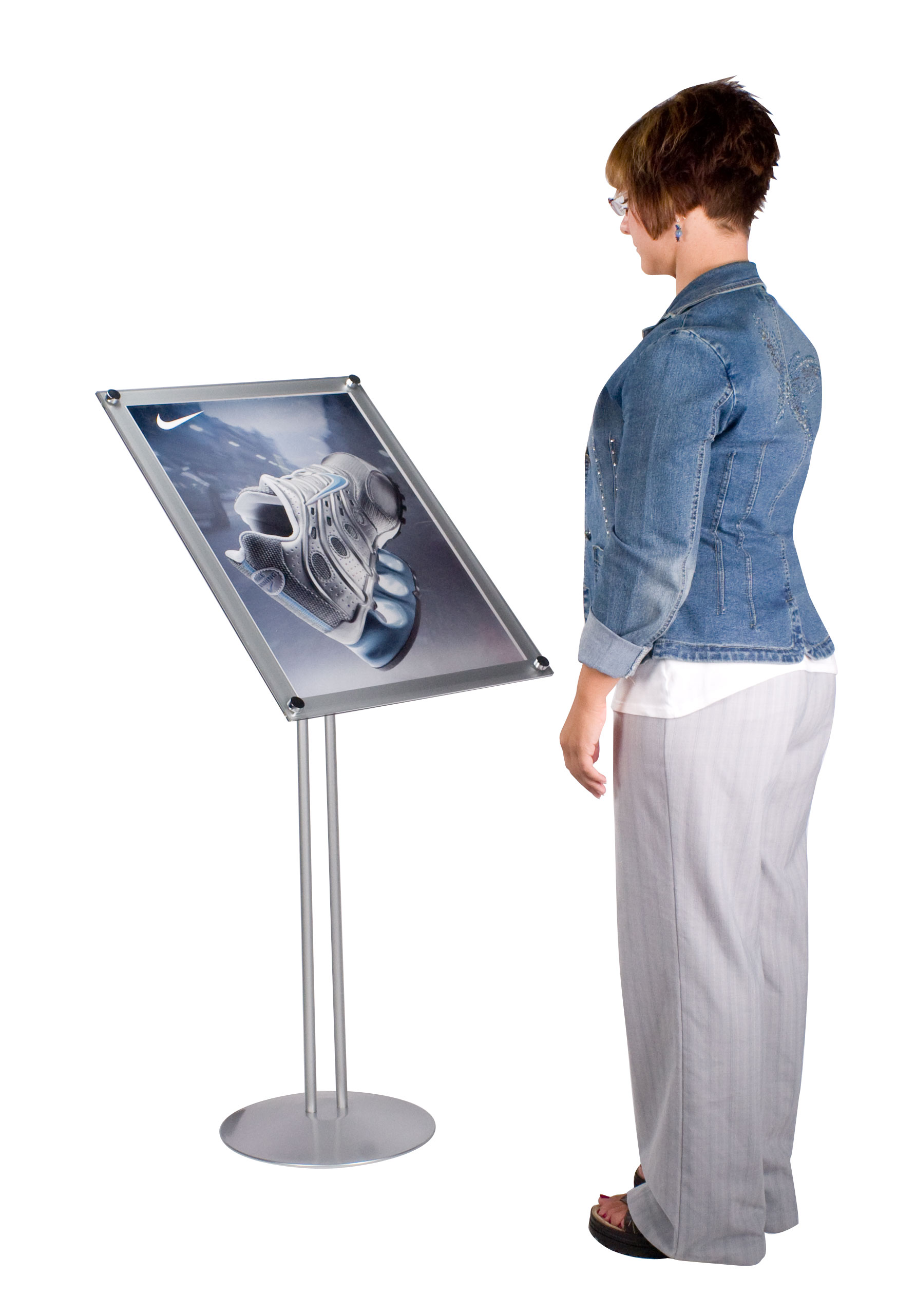 18 x 24 Sign Stands w/ Silver Height Adjustable Assembly | Displays2Go