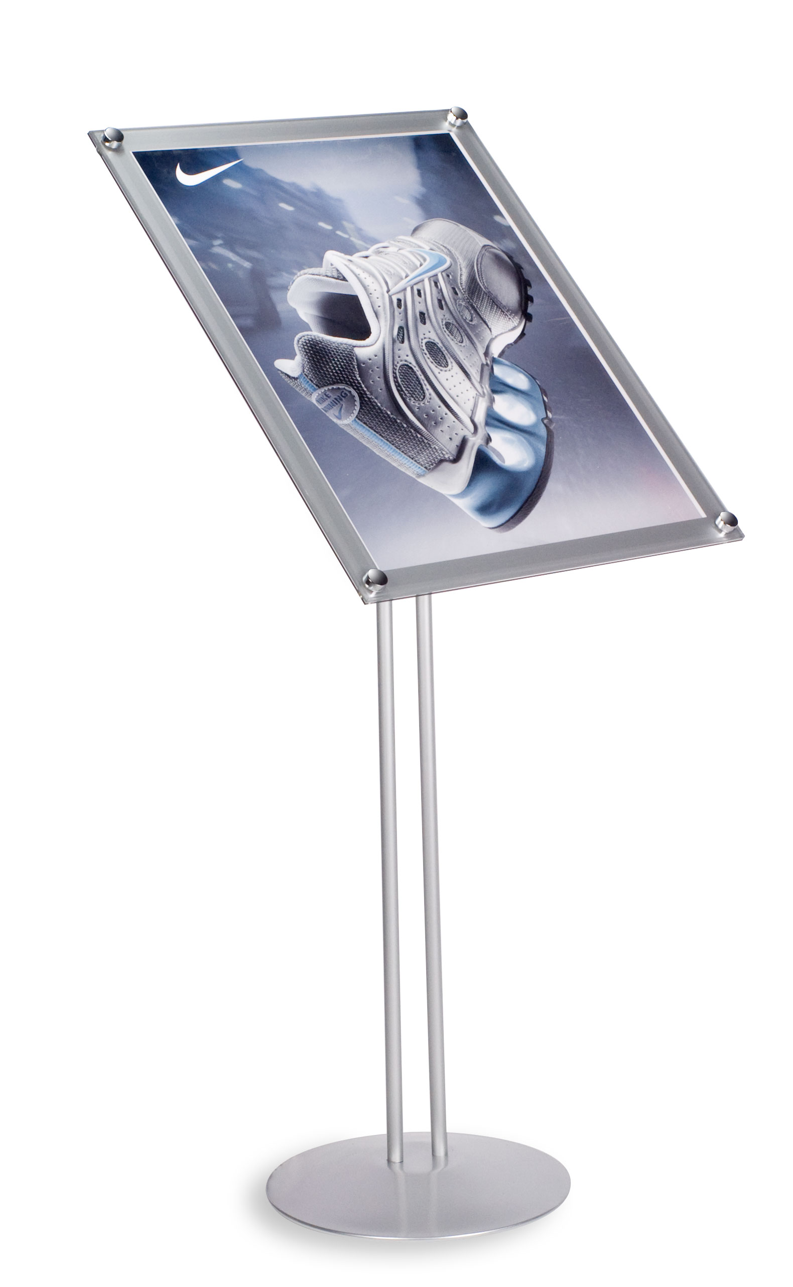 18 x 24 Sign Stands w/ Silver Height Adjustable Assembly