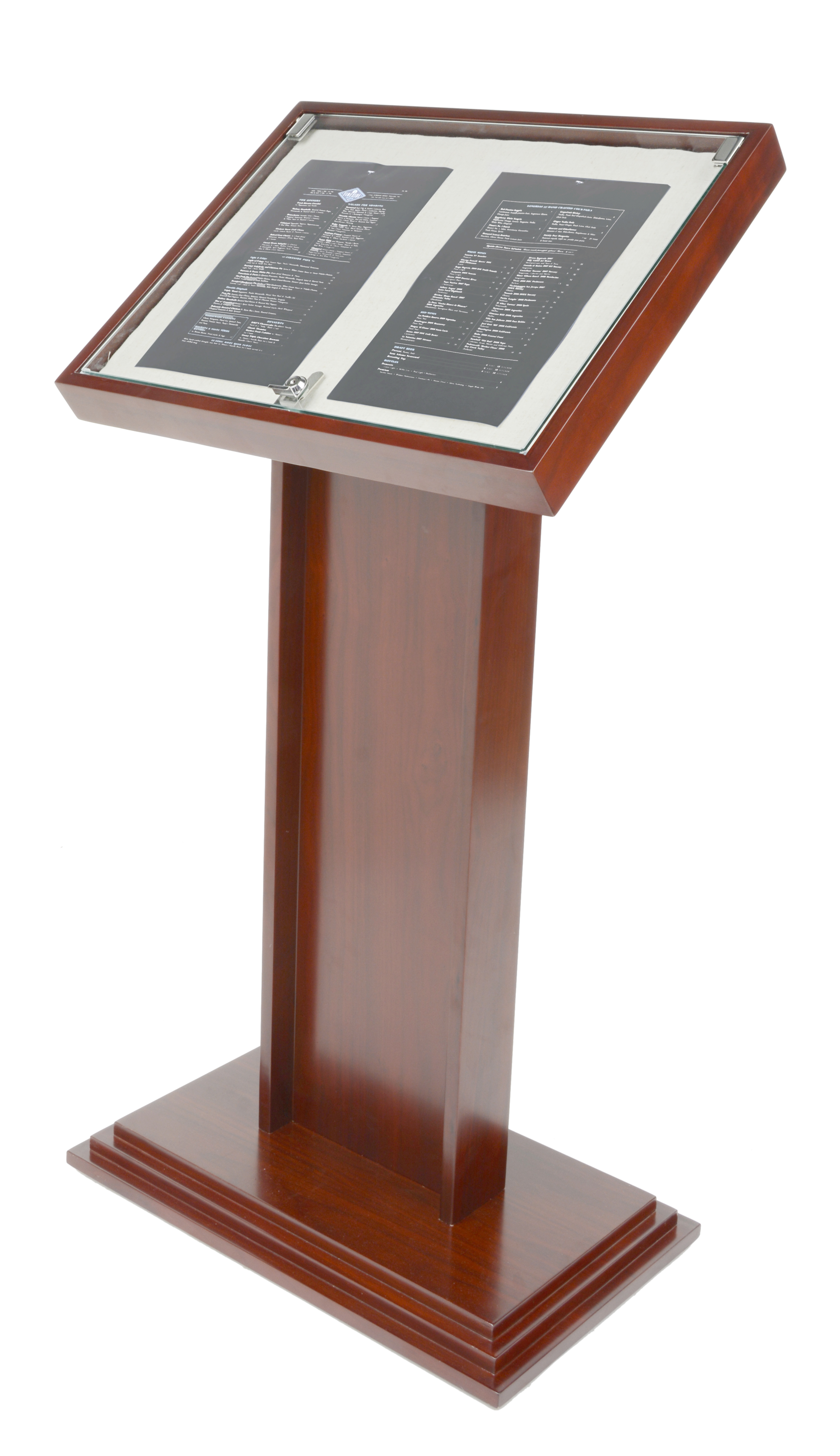 Directory Display Stand | Locking Glass Hinged Door | Displays2Go