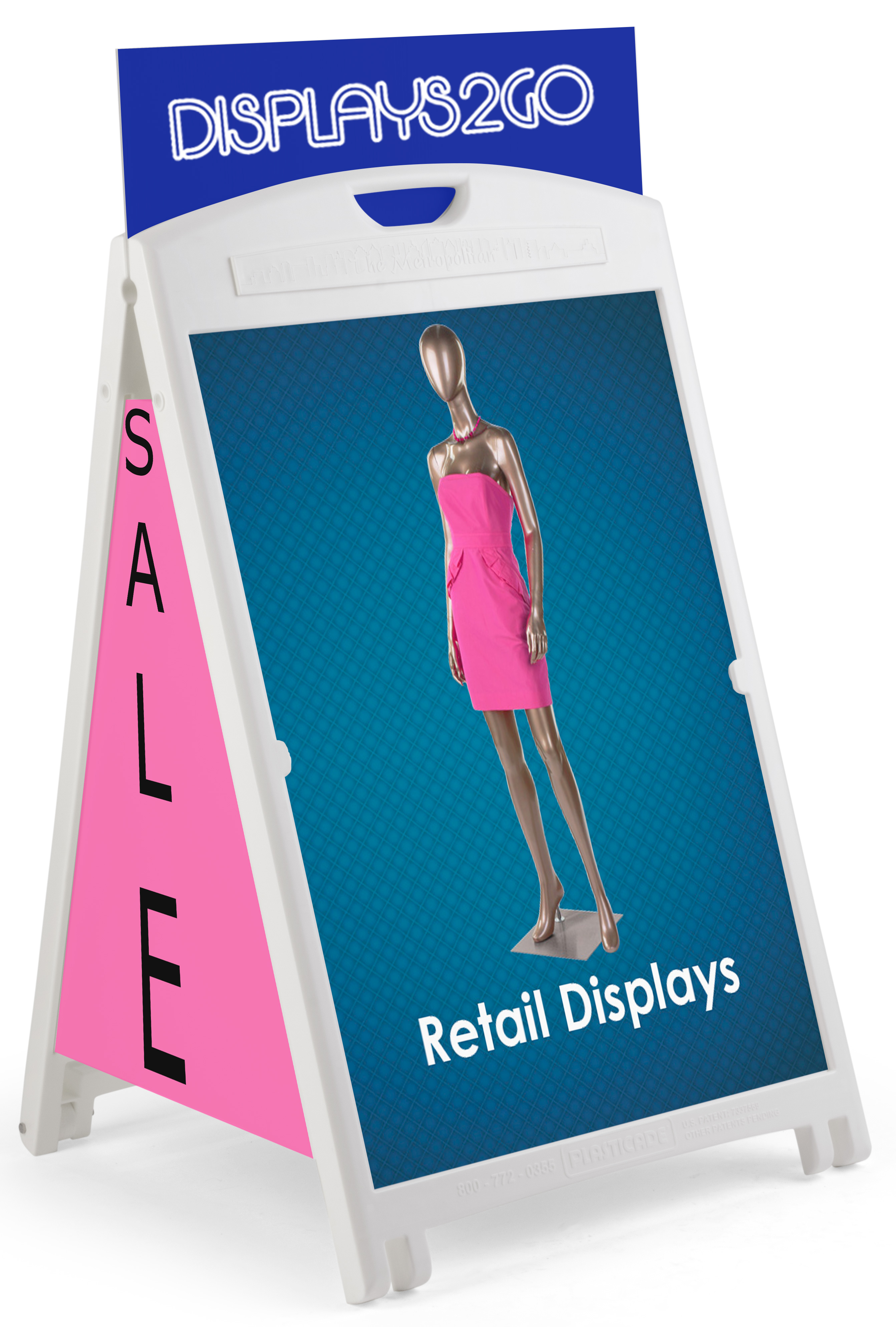 24 x 36 Plastic Sign Board Frame | Double Sided Design | Displays2Go