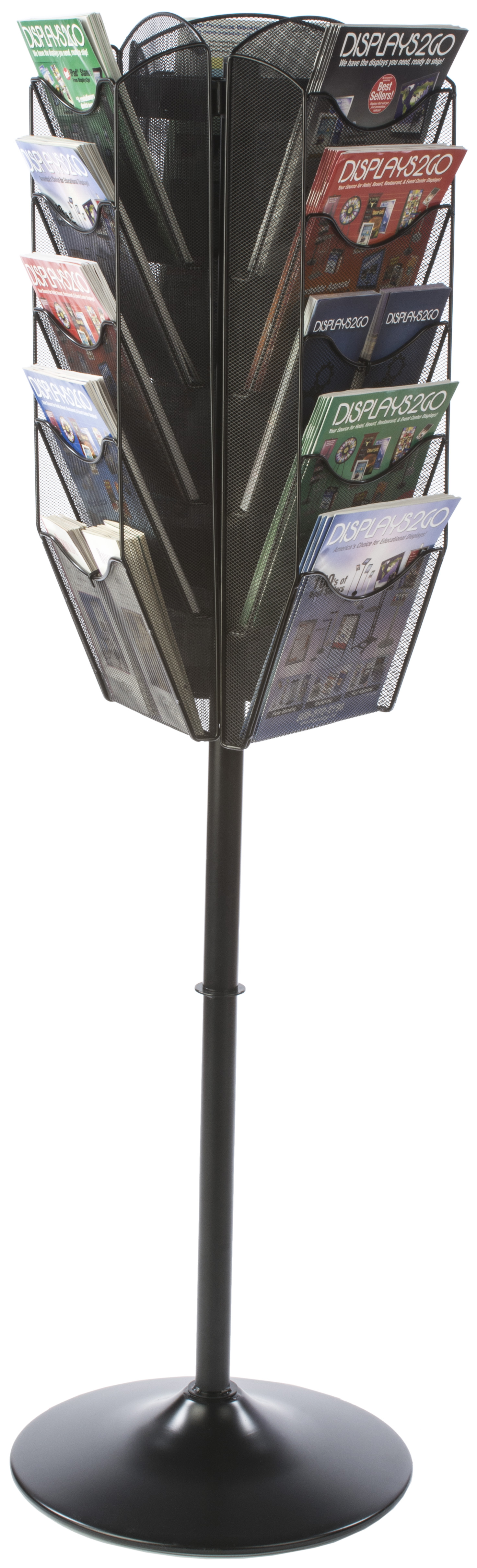 Spinning Mesh Magazine Rack | Three Sided | Displays2Go