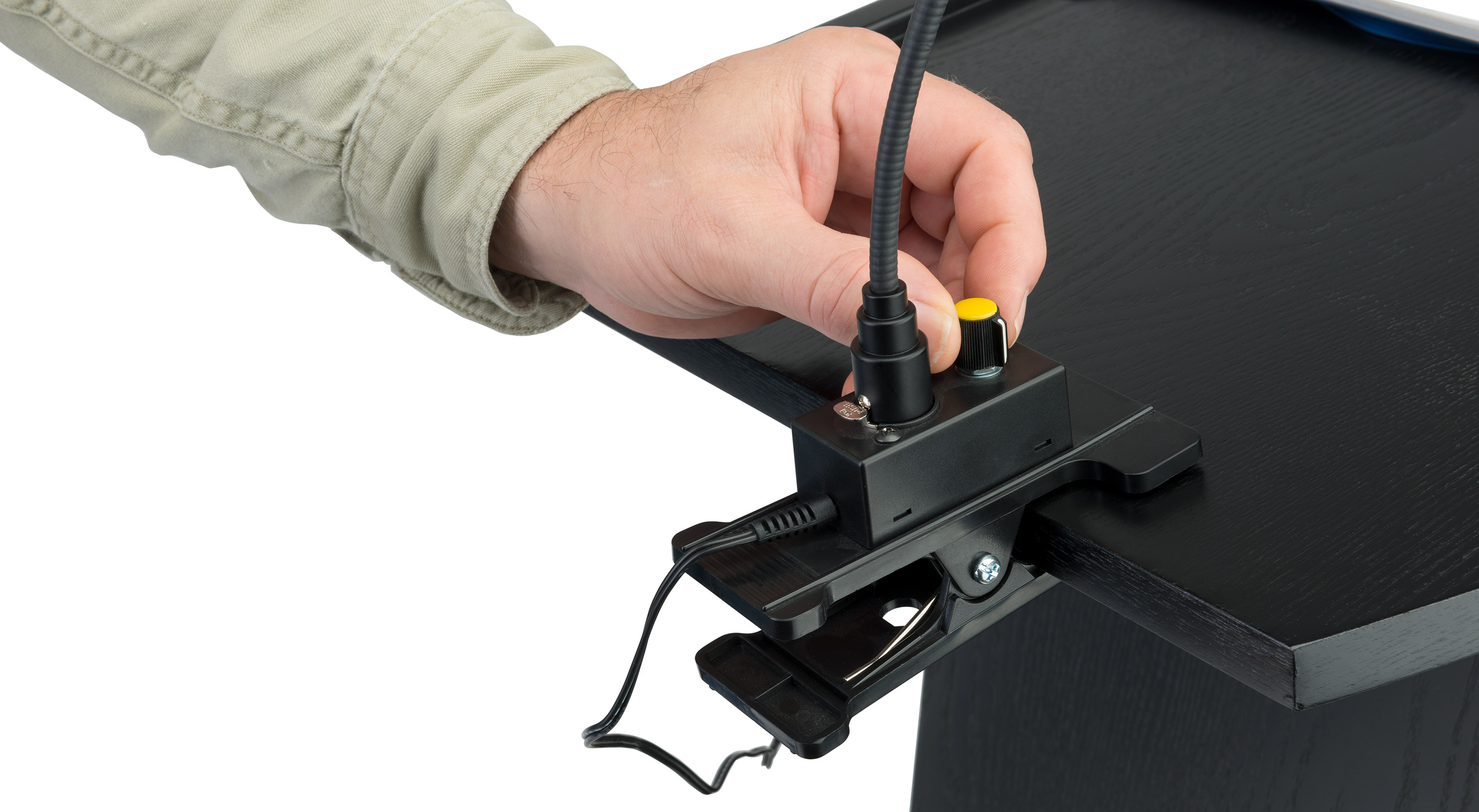 Clip-on Podium Light with 3-Level Dimmer Switch, LED Bulb, Flexible Gooseneck - Image 7