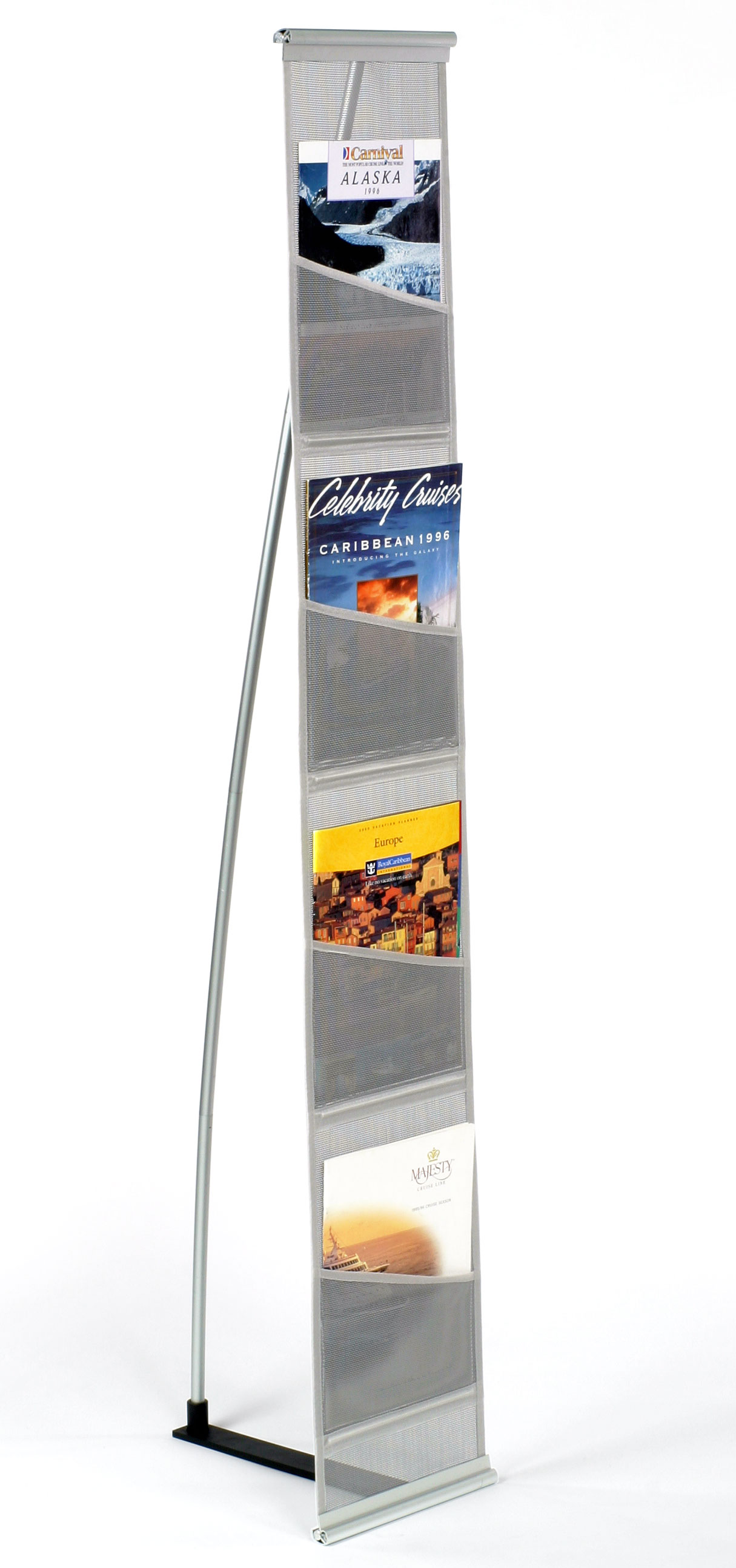 Mesh Magazine Stand Portable Literature Rack for Trade Shows