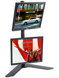 Countertop Multi Monitor Stands in Portrait Orientation