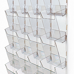 Plastic Wall Mounted Magazine Rack with Multiple Pockets